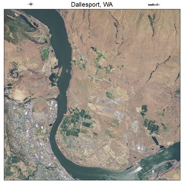 Dallesport, WA air photo map