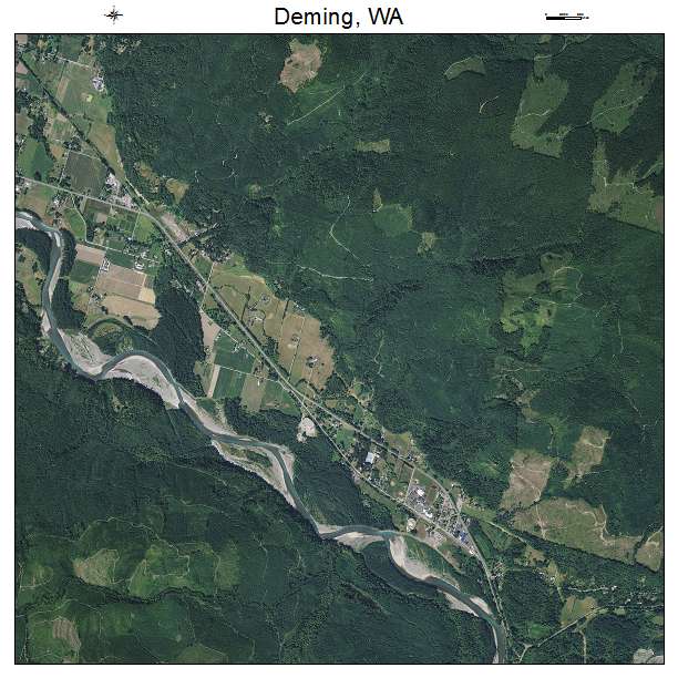 Deming, WA air photo map