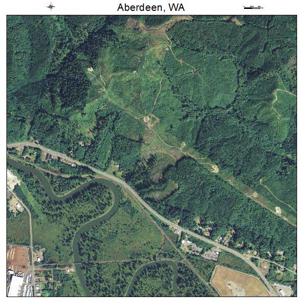 Aberdeen, Washington aerial imagery detail