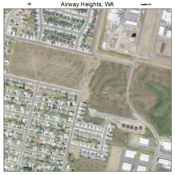 Airway Heights, Washington aerial imagery detail