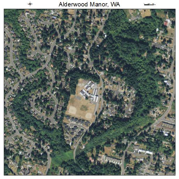 Alderwood Manor, Washington aerial imagery detail