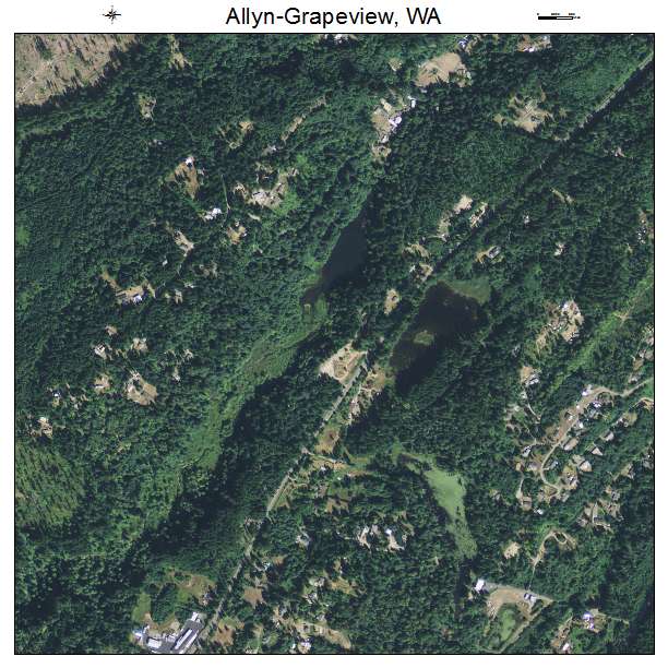 Allyn Grapeview, Washington aerial imagery detail