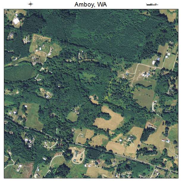 Amboy, Washington aerial imagery detail