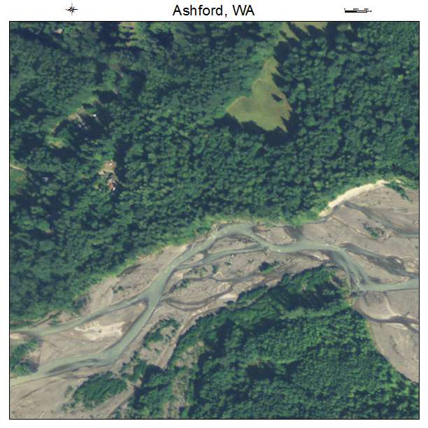 Ashford, Washington aerial imagery detail