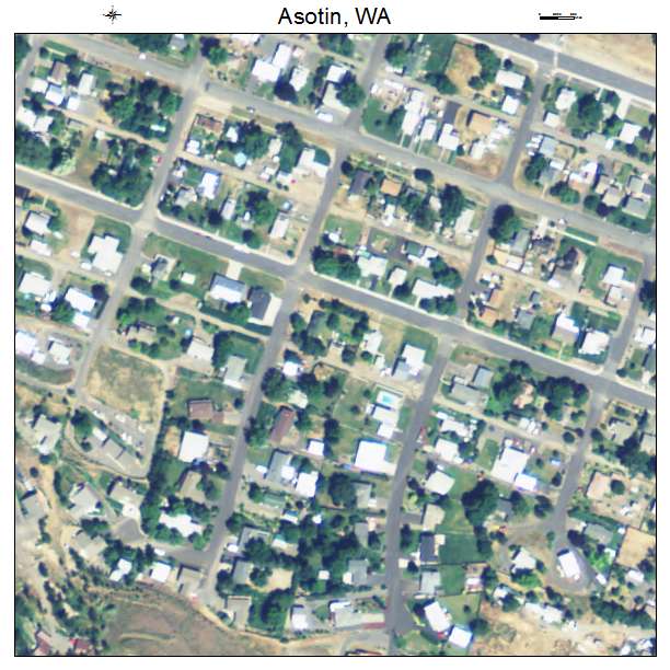 Asotin, Washington aerial imagery detail
