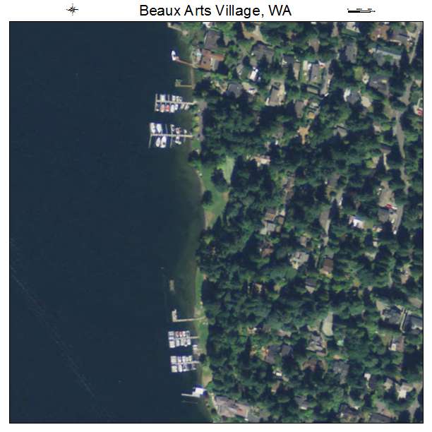 Beaux Arts Village, Washington aerial imagery detail