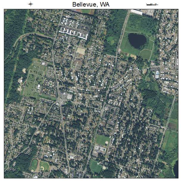 Bellevue, Washington aerial imagery detail