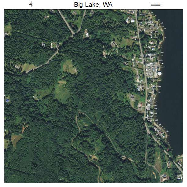 Big Lake, Washington aerial imagery detail