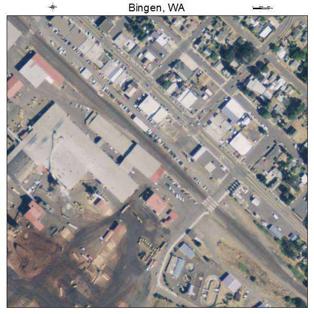 Bingen, Washington aerial imagery detail