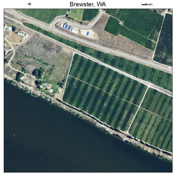 Brewster, Washington aerial imagery detail