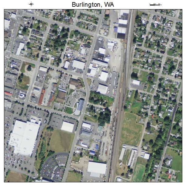 Burlington, Washington aerial imagery detail