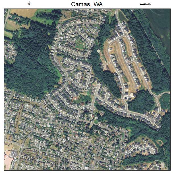 Camas, Washington aerial imagery detail