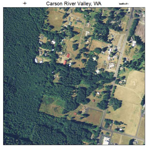 Carson River Valley, Washington aerial imagery detail
