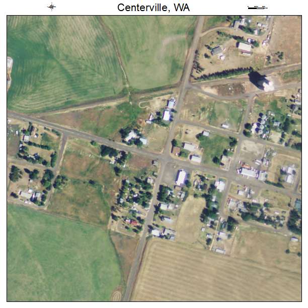 Centerville, Washington aerial imagery detail