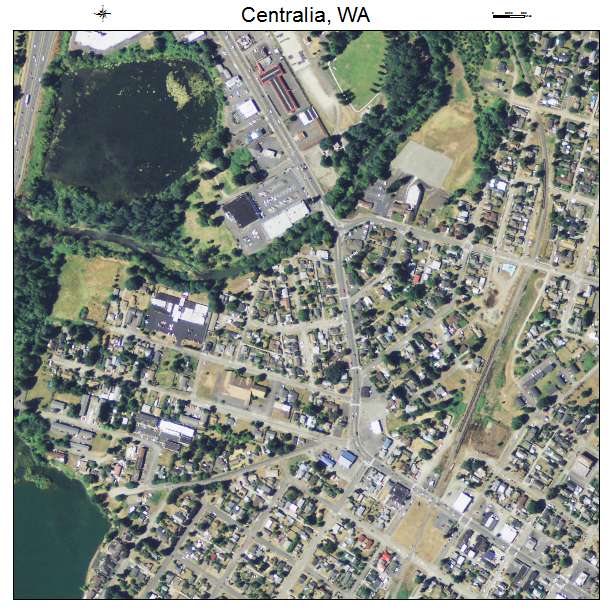 Centralia, Washington aerial imagery detail