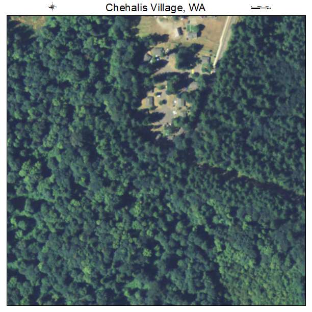 Chehalis Village, Washington aerial imagery detail