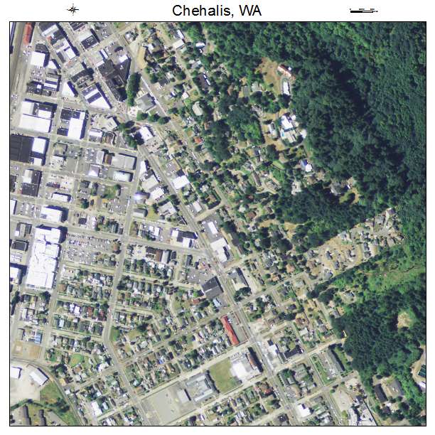 Chehalis, Washington aerial imagery detail