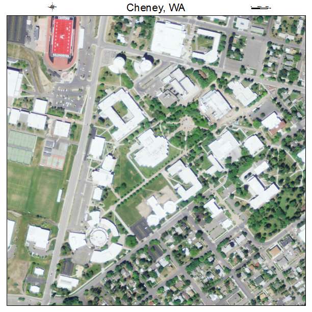 Cheney, Washington aerial imagery detail