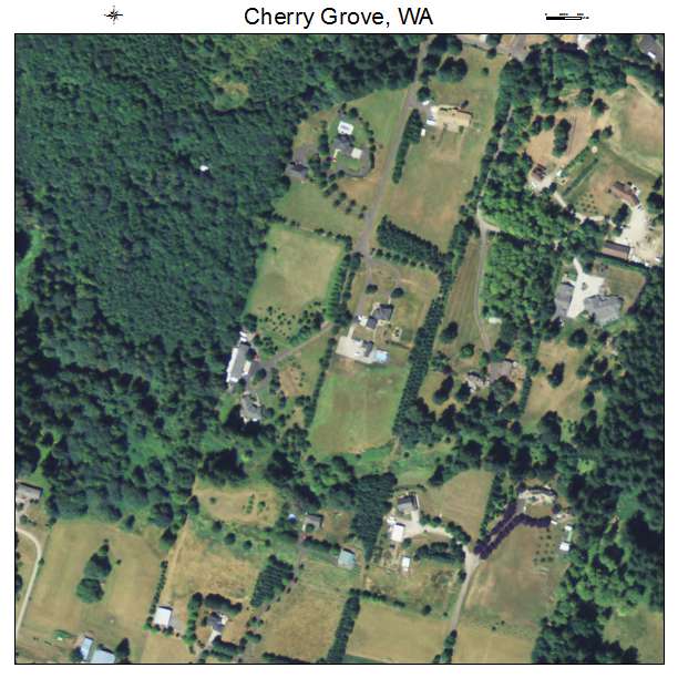 Cherry Grove, Washington aerial imagery detail
