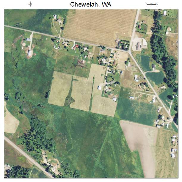 Chewelah, Washington aerial imagery detail