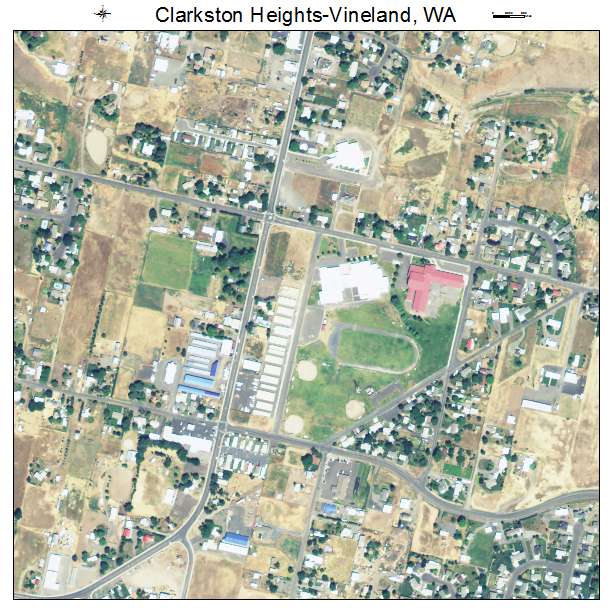 Clarkston Heights Vineland, Washington aerial imagery detail