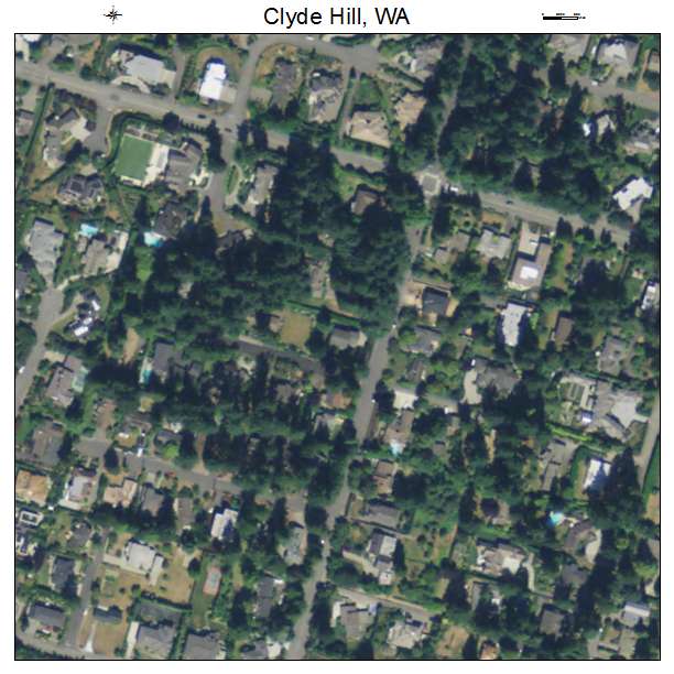 Clyde Hill, Washington aerial imagery detail