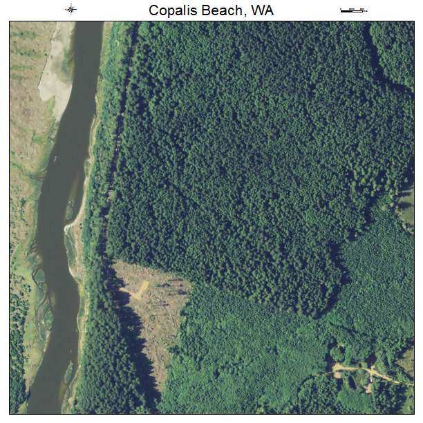 Copalis Beach, Washington aerial imagery detail
