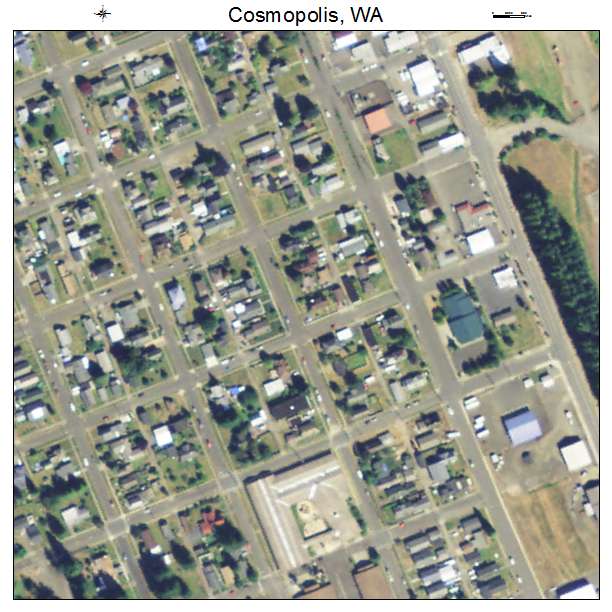 Cosmopolis, Washington aerial imagery detail