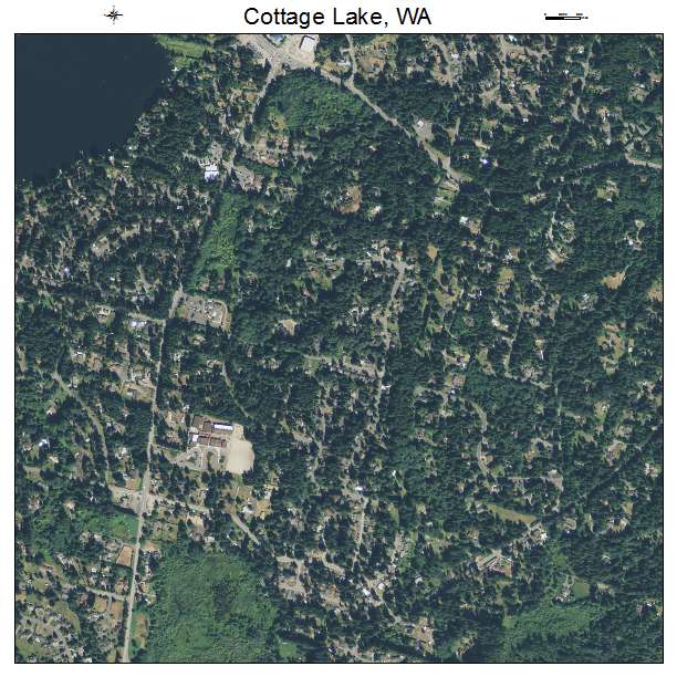 Cottage Lake, Washington aerial imagery detail