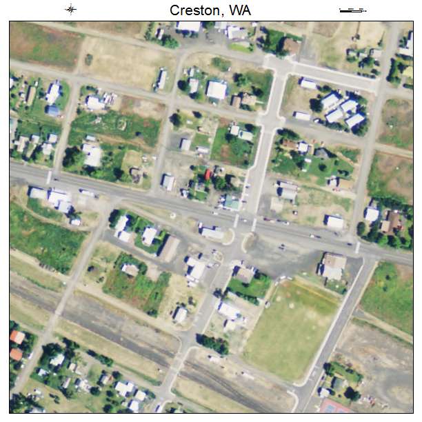 Creston, Washington aerial imagery detail