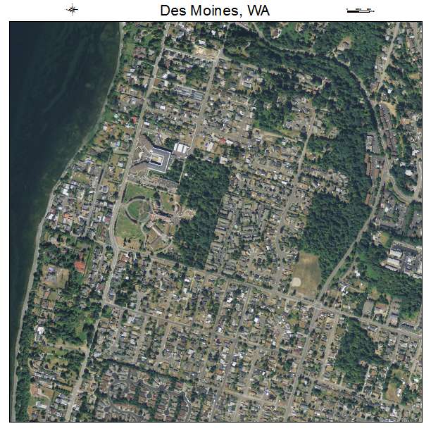 Des Moines, Washington aerial imagery detail