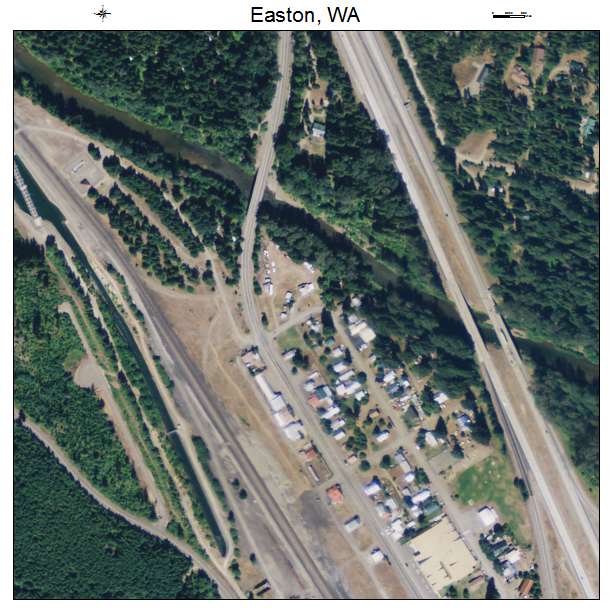 Easton, Washington aerial imagery detail