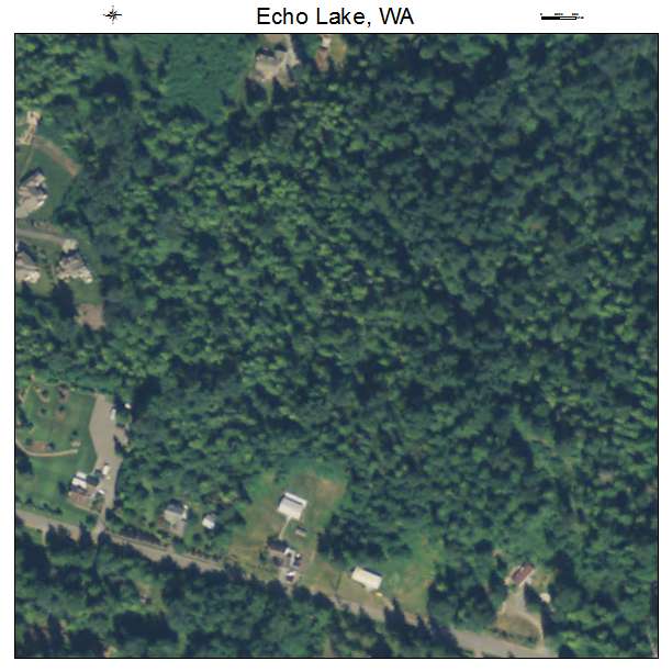 Echo Lake, Washington aerial imagery detail