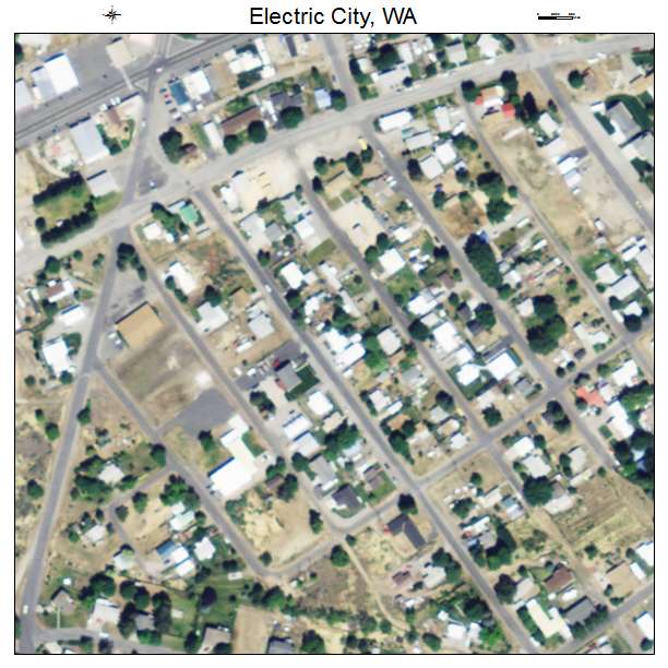 Electric City, Washington aerial imagery detail