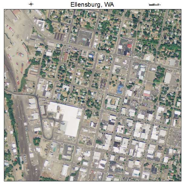 Ellensburg, Washington aerial imagery detail