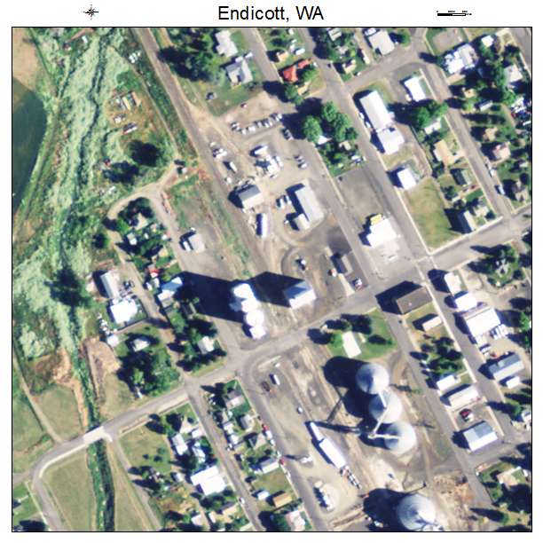 Endicott, Washington aerial imagery detail