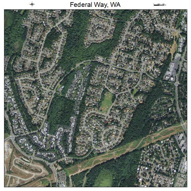 Federal Way, Washington aerial imagery detail