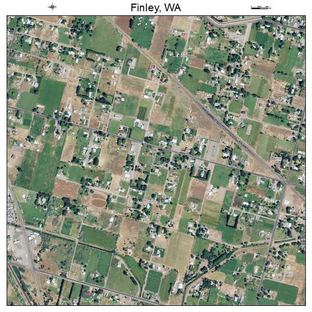 Finley, Washington aerial imagery detail