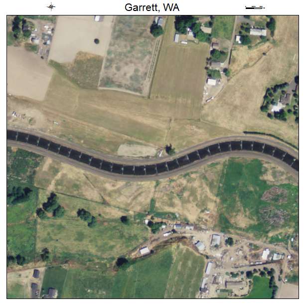 Garrett, Washington aerial imagery detail