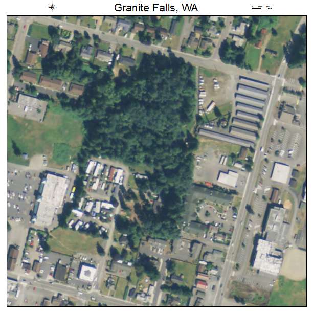 Granite Falls, Washington aerial imagery detail
