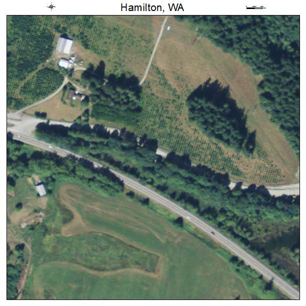 Hamilton, Washington aerial imagery detail
