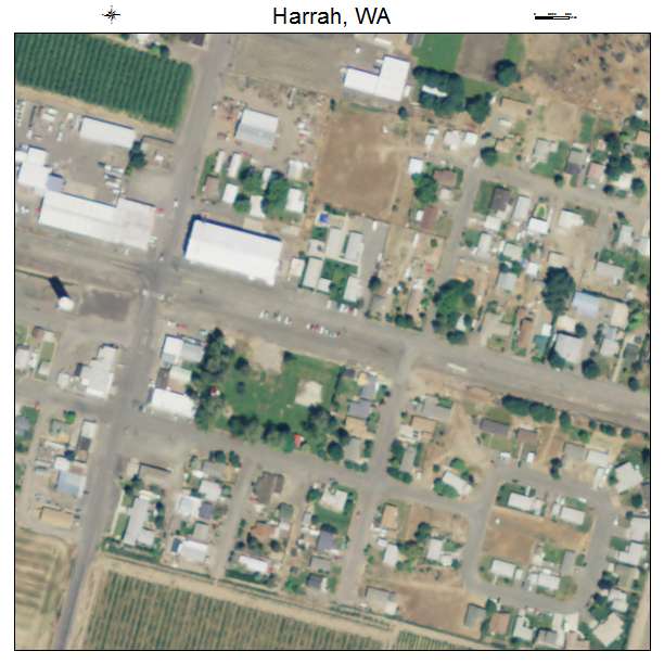 Harrah, Washington aerial imagery detail