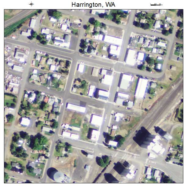 Harrington, Washington aerial imagery detail