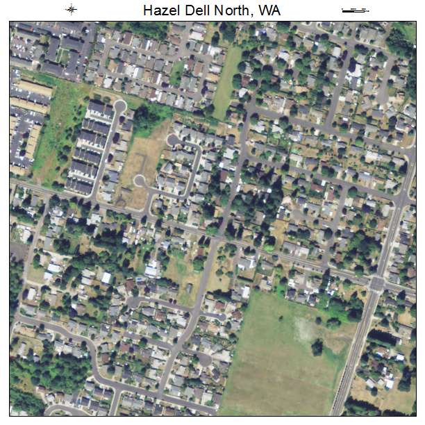 Hazel Dell North, Washington aerial imagery detail