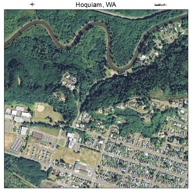 Hoquiam, Washington aerial imagery detail