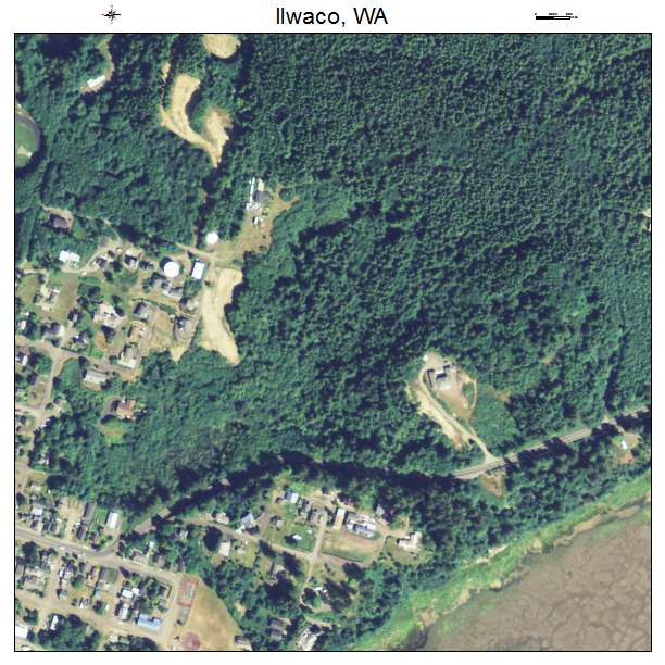 Ilwaco, Washington aerial imagery detail