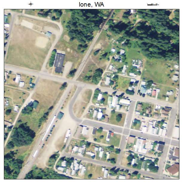 Ione, Washington aerial imagery detail
