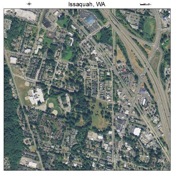 Issaquah, Washington aerial imagery detail