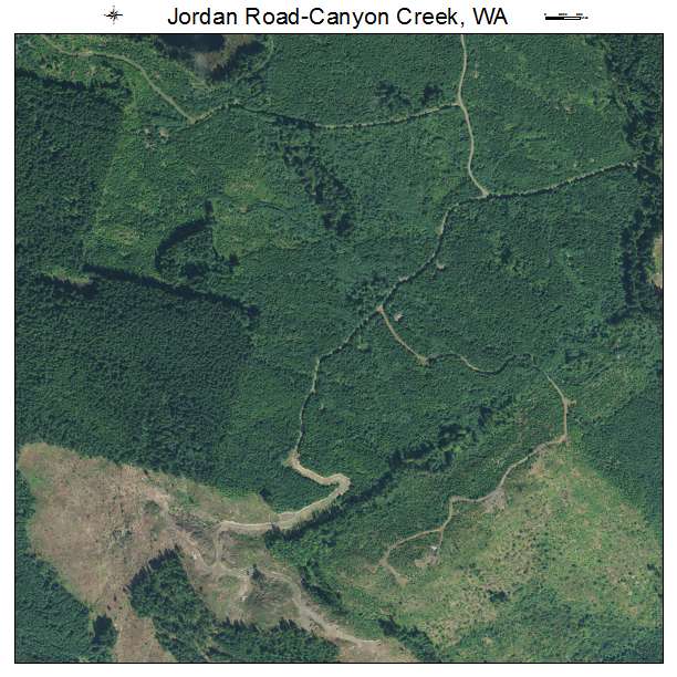 Jordan Road Canyon Creek, Washington aerial imagery detail