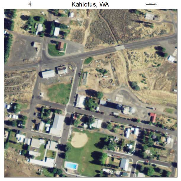 Kahlotus, Washington aerial imagery detail